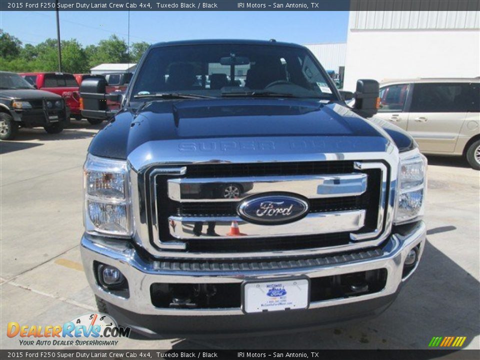 2015 Ford F250 Super Duty Lariat Crew Cab 4x4 Tuxedo Black / Black Photo #2