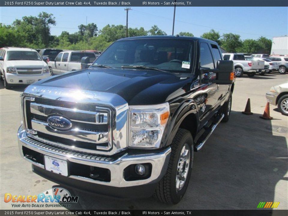 2015 Ford F250 Super Duty Lariat Crew Cab 4x4 Tuxedo Black / Black Photo #10