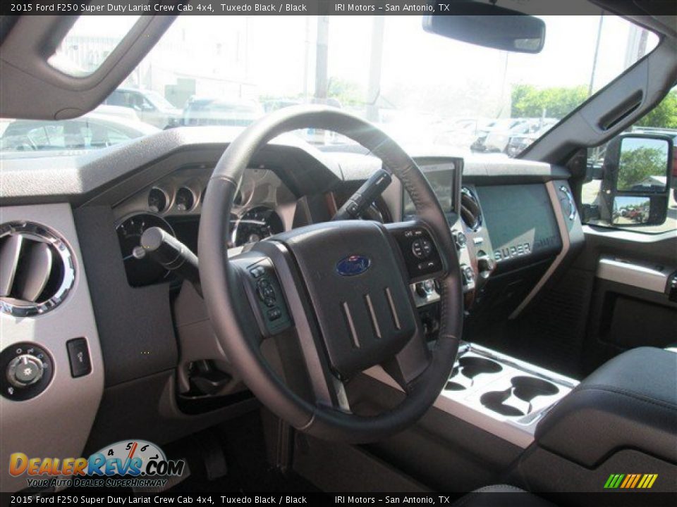 2015 Ford F250 Super Duty Lariat Crew Cab 4x4 Tuxedo Black / Black Photo #12