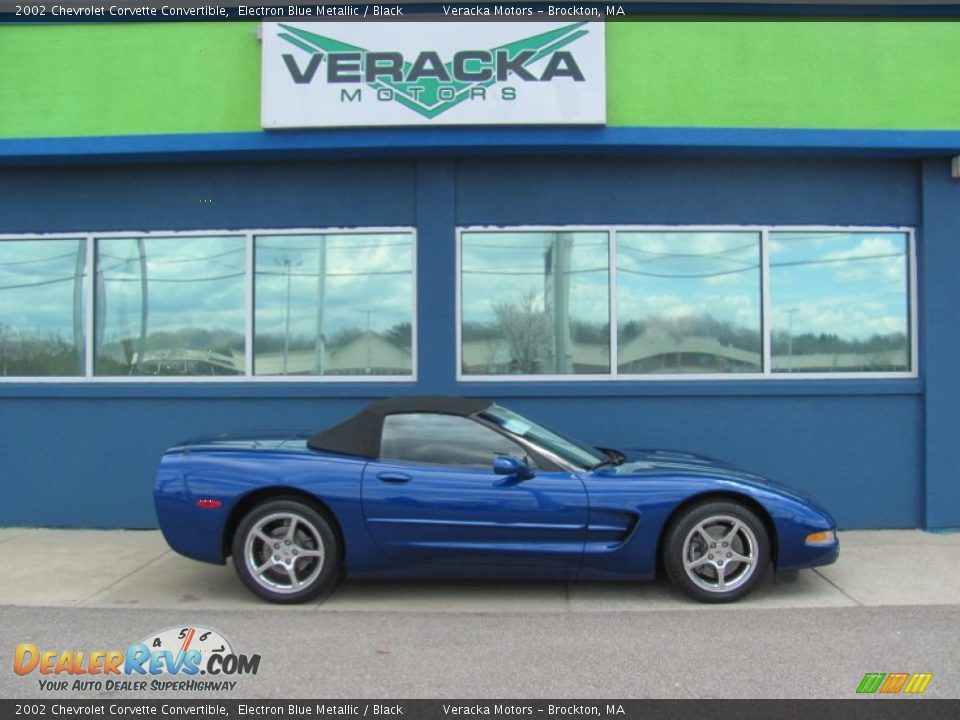 2002 Chevrolet Corvette Convertible Electron Blue Metallic / Black Photo #1
