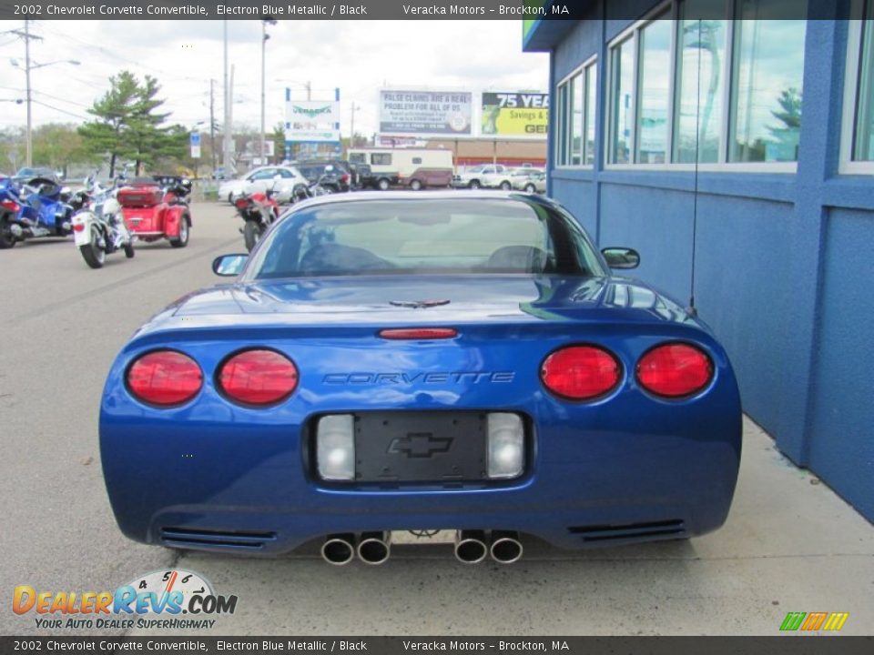 2002 Chevrolet Corvette Convertible Electron Blue Metallic / Black Photo #5