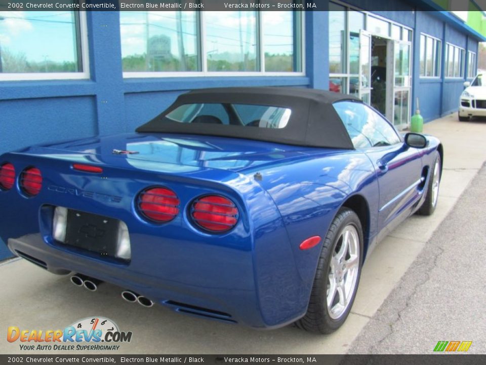 2002 Chevrolet Corvette Convertible Electron Blue Metallic / Black Photo #7