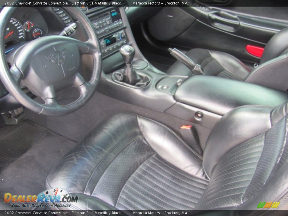 2002 Chevrolet Corvette Convertible Electron Blue Metallic / Black Photo #9