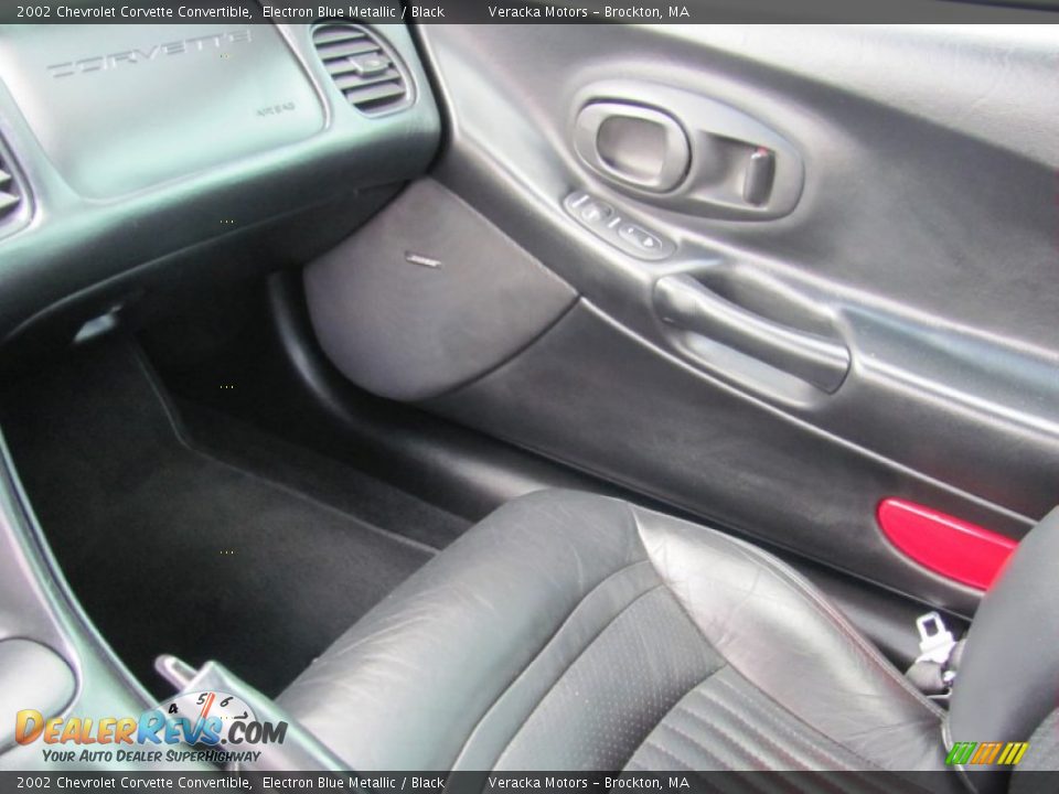 2002 Chevrolet Corvette Convertible Electron Blue Metallic / Black Photo #11