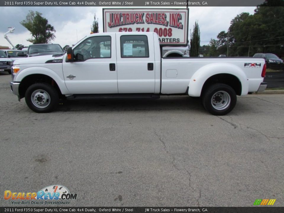 2011 Ford F350 Super Duty XL Crew Cab 4x4 Dually Oxford White / Steel Photo #3