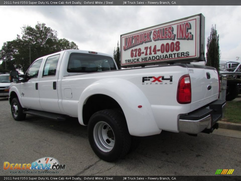 2011 Ford F350 Super Duty XL Crew Cab 4x4 Dually Oxford White / Steel Photo #4