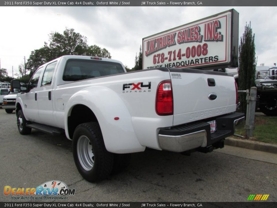 2011 Ford F350 Super Duty XL Crew Cab 4x4 Dually Oxford White / Steel Photo #5