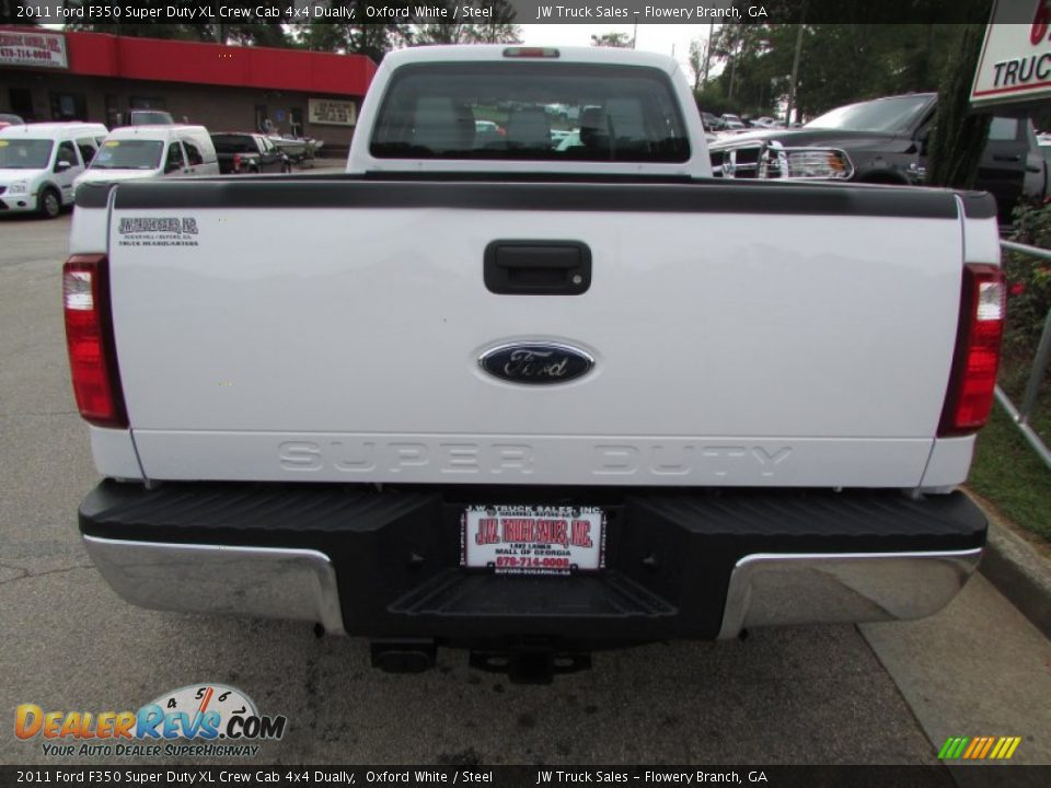 2011 Ford F350 Super Duty XL Crew Cab 4x4 Dually Oxford White / Steel Photo #6