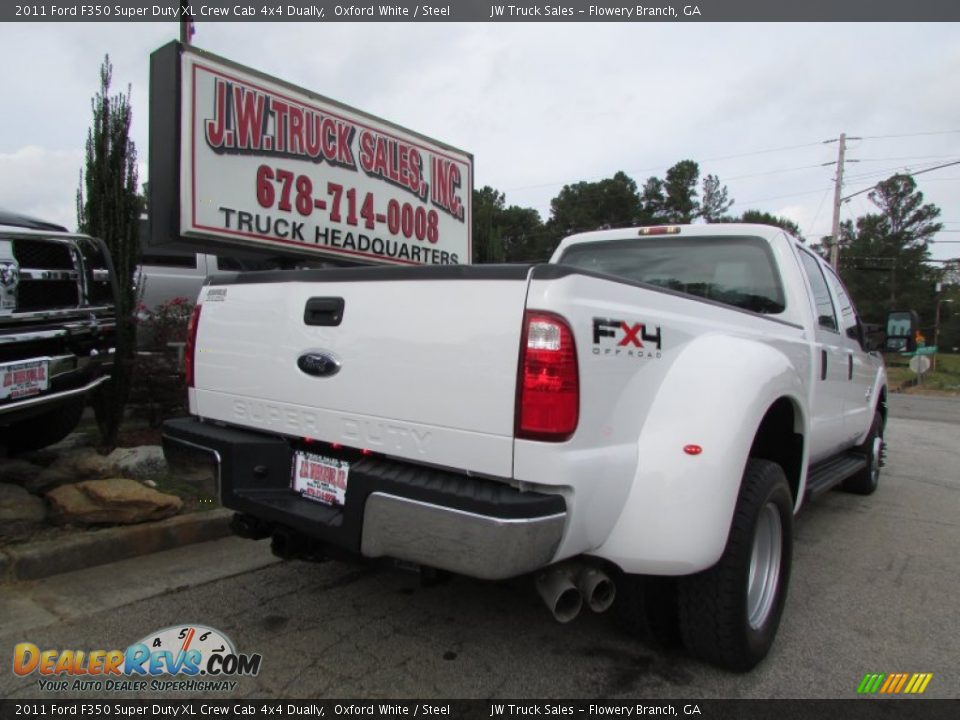 2011 Ford F350 Super Duty XL Crew Cab 4x4 Dually Oxford White / Steel Photo #7