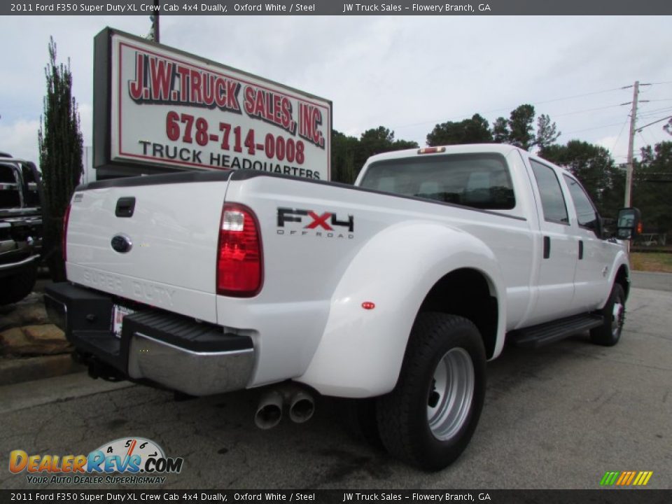 2011 Ford F350 Super Duty XL Crew Cab 4x4 Dually Oxford White / Steel Photo #8