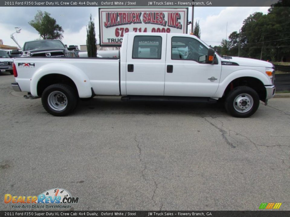 2011 Ford F350 Super Duty XL Crew Cab 4x4 Dually Oxford White / Steel Photo #9