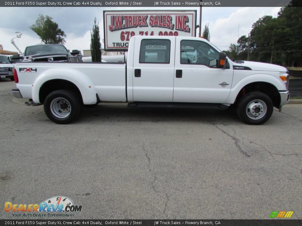 2011 Ford F350 Super Duty XL Crew Cab 4x4 Dually Oxford White / Steel Photo #10