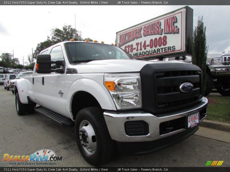 2011 Ford F350 Super Duty XL Crew Cab 4x4 Dually Oxford White / Steel Photo #12