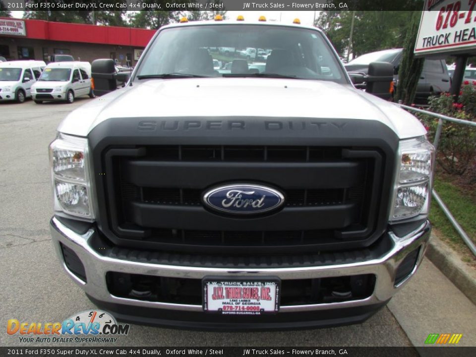 2011 Ford F350 Super Duty XL Crew Cab 4x4 Dually Oxford White / Steel Photo #13