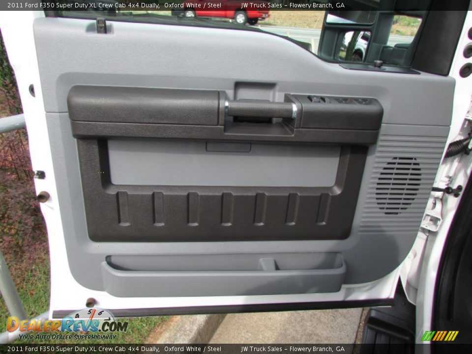 2011 Ford F350 Super Duty XL Crew Cab 4x4 Dually Oxford White / Steel Photo #14
