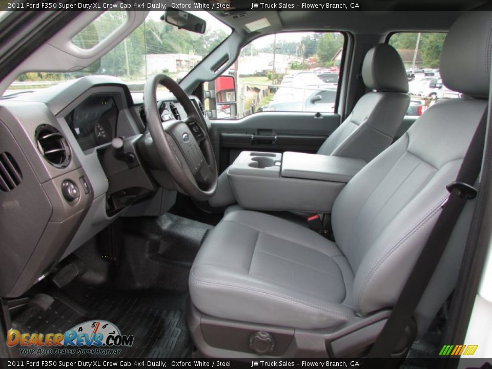 2011 Ford F350 Super Duty XL Crew Cab 4x4 Dually Oxford White / Steel Photo #18