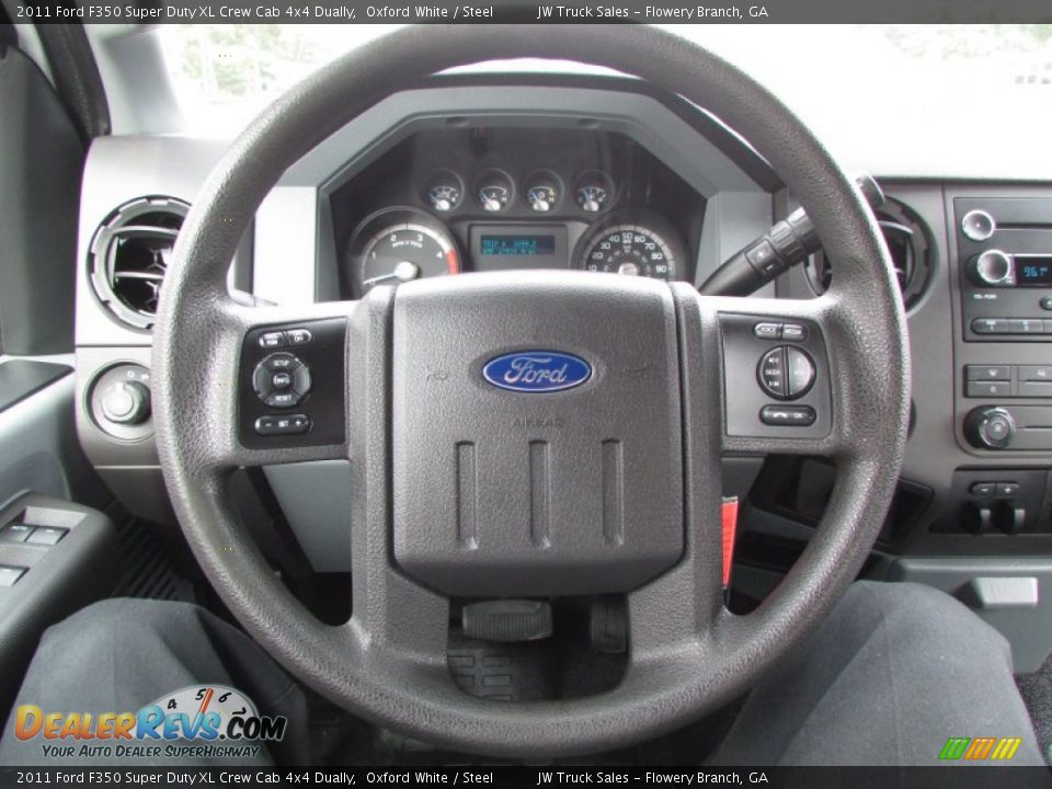2011 Ford F350 Super Duty XL Crew Cab 4x4 Dually Oxford White / Steel Photo #20