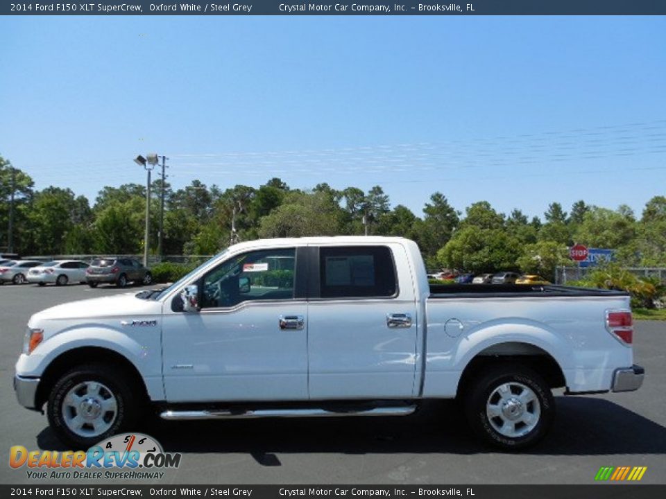 2014 Ford F150 XLT SuperCrew Oxford White / Steel Grey Photo #2