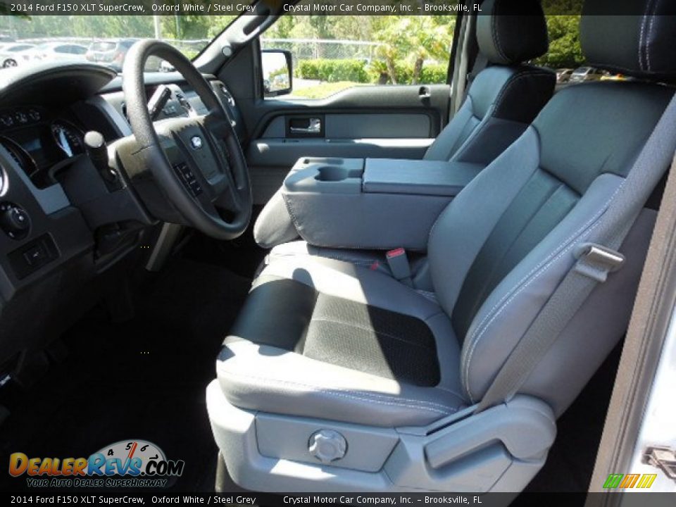 2014 Ford F150 XLT SuperCrew Oxford White / Steel Grey Photo #4