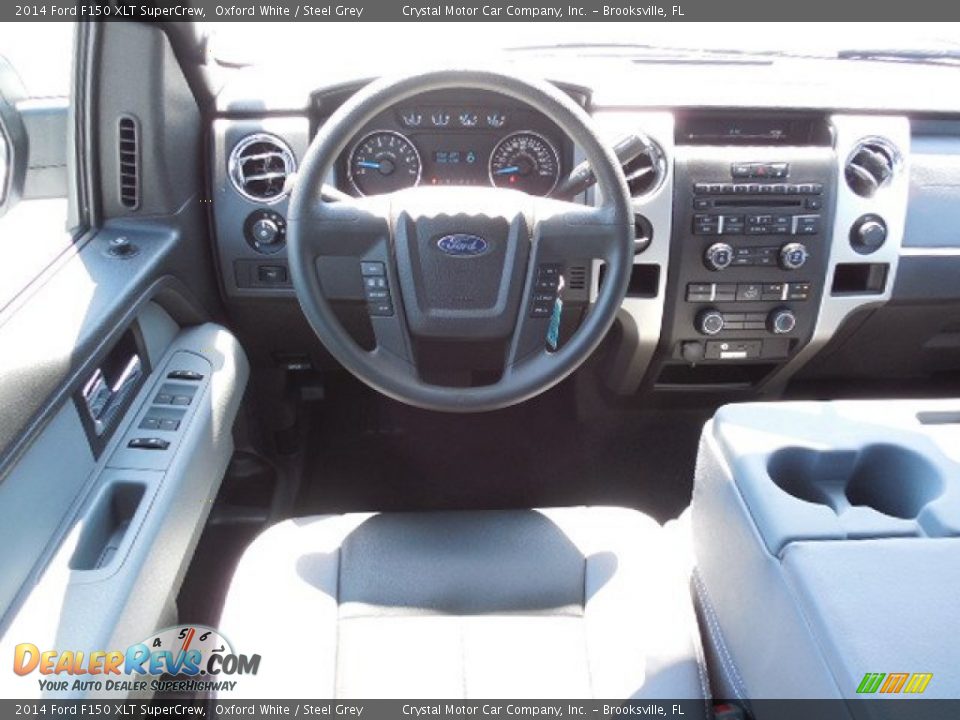 2014 Ford F150 XLT SuperCrew Oxford White / Steel Grey Photo #6