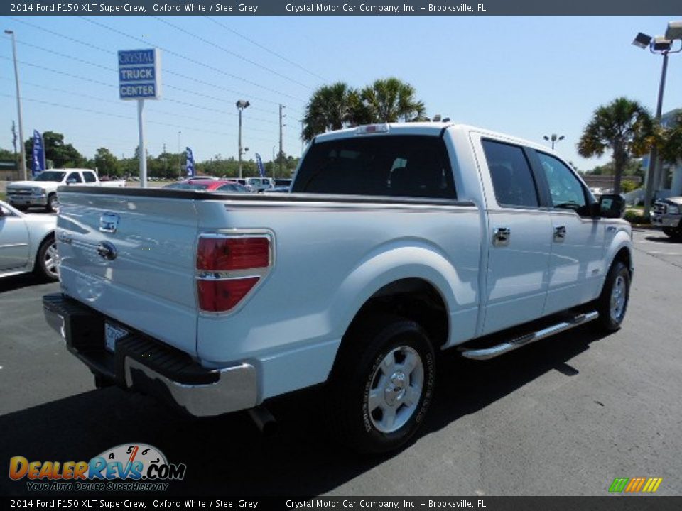 2014 Ford F150 XLT SuperCrew Oxford White / Steel Grey Photo #8