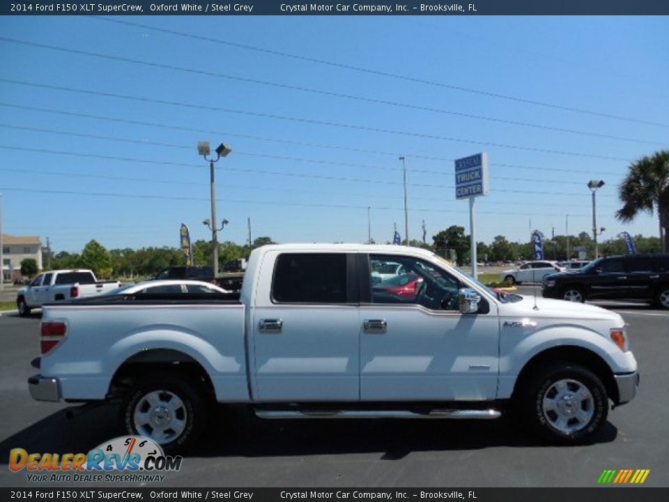2014 Ford F150 XLT SuperCrew Oxford White / Steel Grey Photo #9