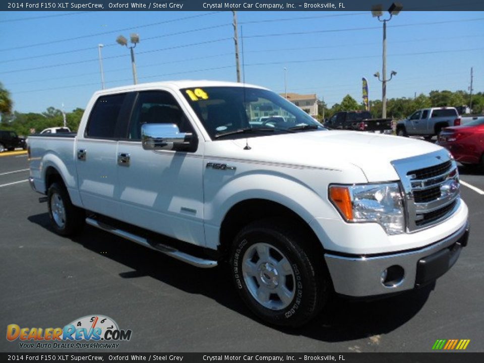 2014 Ford F150 XLT SuperCrew Oxford White / Steel Grey Photo #10