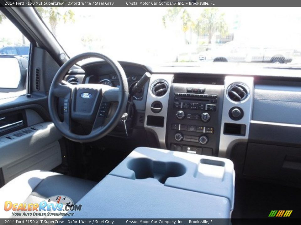 2014 Ford F150 XLT SuperCrew Oxford White / Steel Grey Photo #11