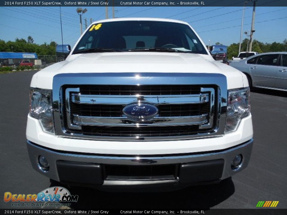 2014 Ford F150 XLT SuperCrew Oxford White / Steel Grey Photo #13