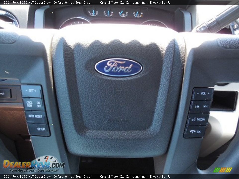 2014 Ford F150 XLT SuperCrew Oxford White / Steel Grey Photo #21