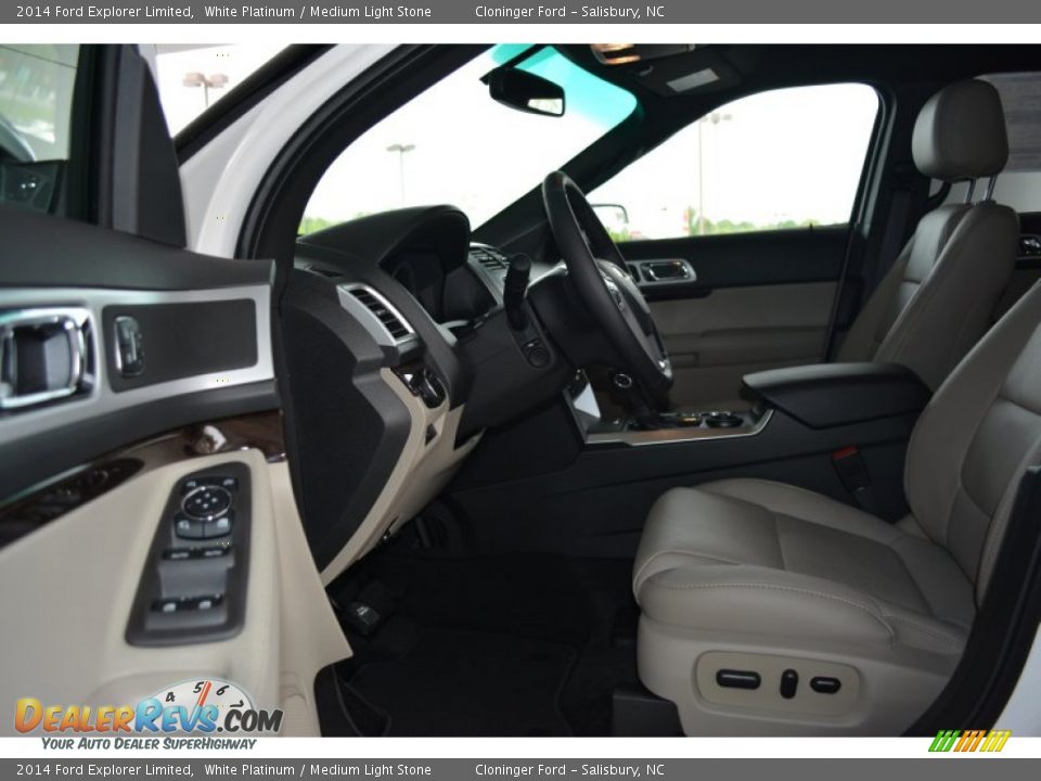 2014 Ford Explorer Limited White Platinum / Medium Light Stone Photo #6