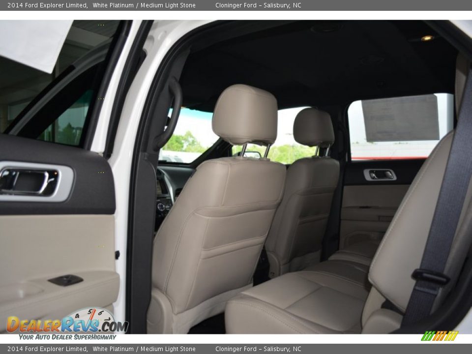 2014 Ford Explorer Limited White Platinum / Medium Light Stone Photo #8