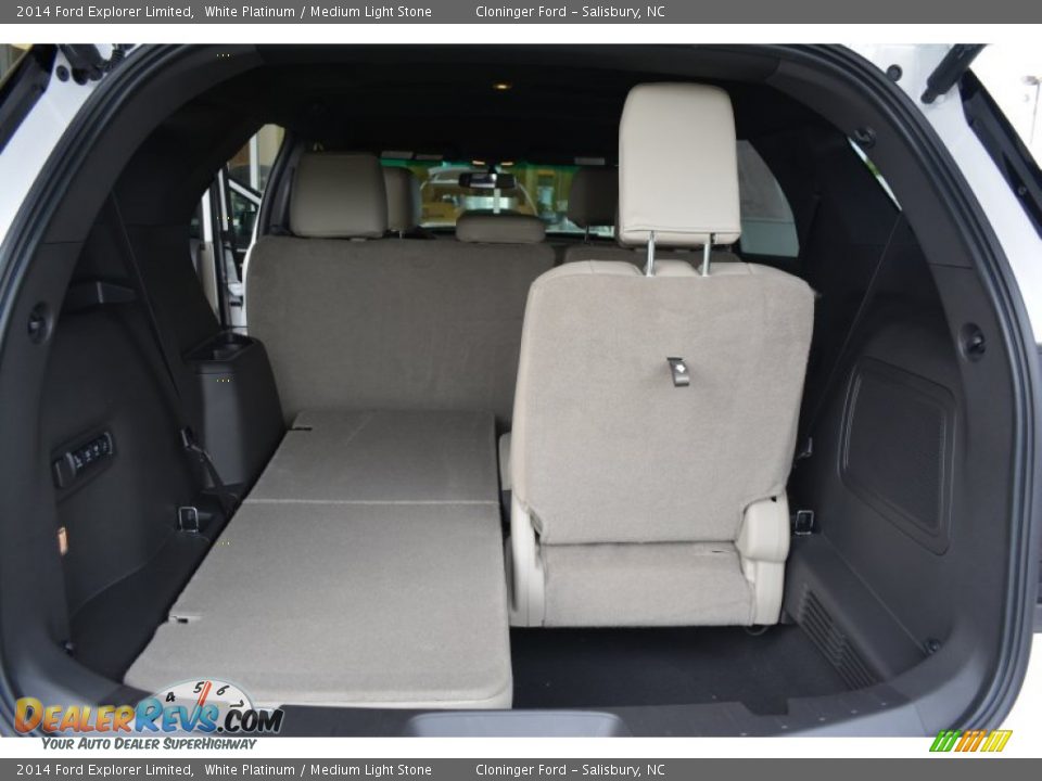 2014 Ford Explorer Limited White Platinum / Medium Light Stone Photo #9