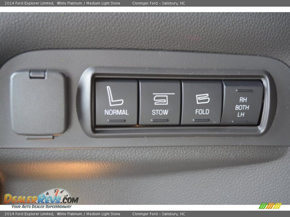 2014 Ford Explorer Limited White Platinum / Medium Light Stone Photo #10