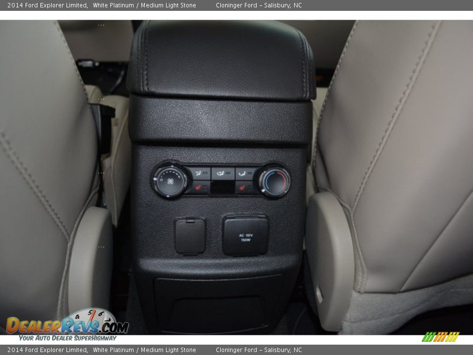 2014 Ford Explorer Limited White Platinum / Medium Light Stone Photo #13