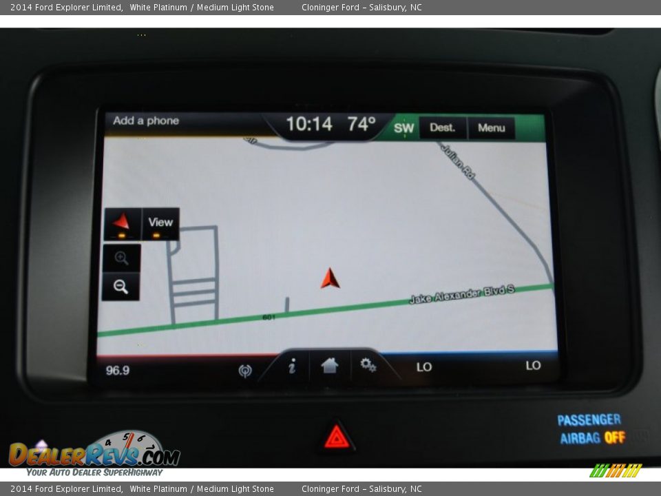 2014 Ford Explorer Limited White Platinum / Medium Light Stone Photo #18