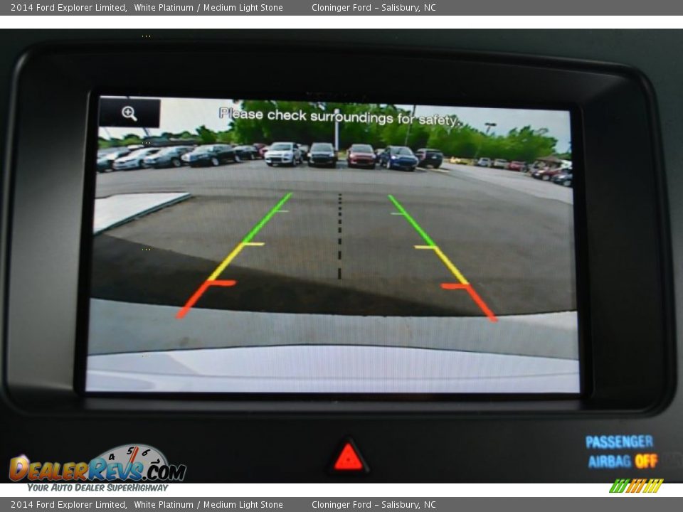 2014 Ford Explorer Limited White Platinum / Medium Light Stone Photo #19