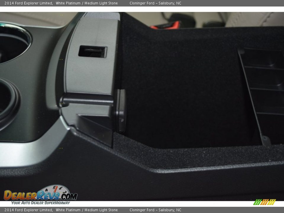 2014 Ford Explorer Limited White Platinum / Medium Light Stone Photo #23