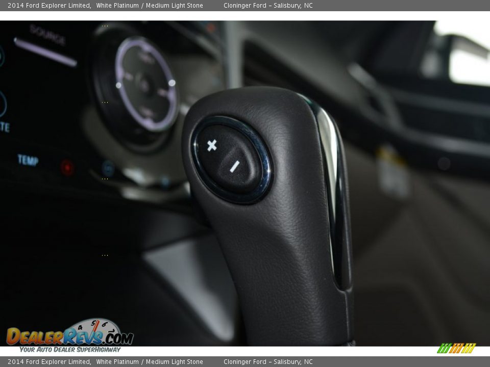 2014 Ford Explorer Limited White Platinum / Medium Light Stone Photo #25