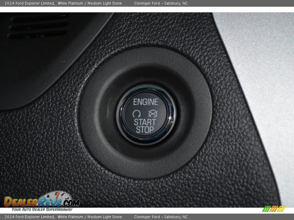 2014 Ford Explorer Limited White Platinum / Medium Light Stone Photo #31
