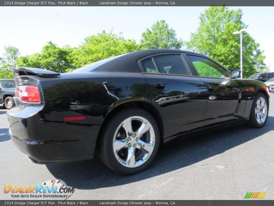 2014 Dodge Charger R/T Plus Pitch Black / Black Photo #3