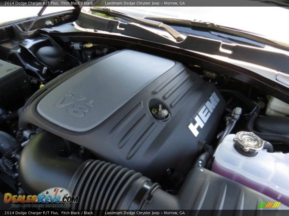 2014 Dodge Charger R/T Plus Pitch Black / Black Photo #11