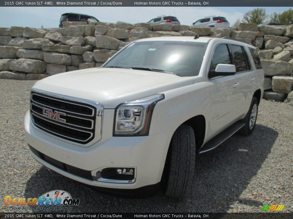 2015 GMC Yukon SLT 4WD White Diamond Tricoat / Cocoa/Dune Photo #2