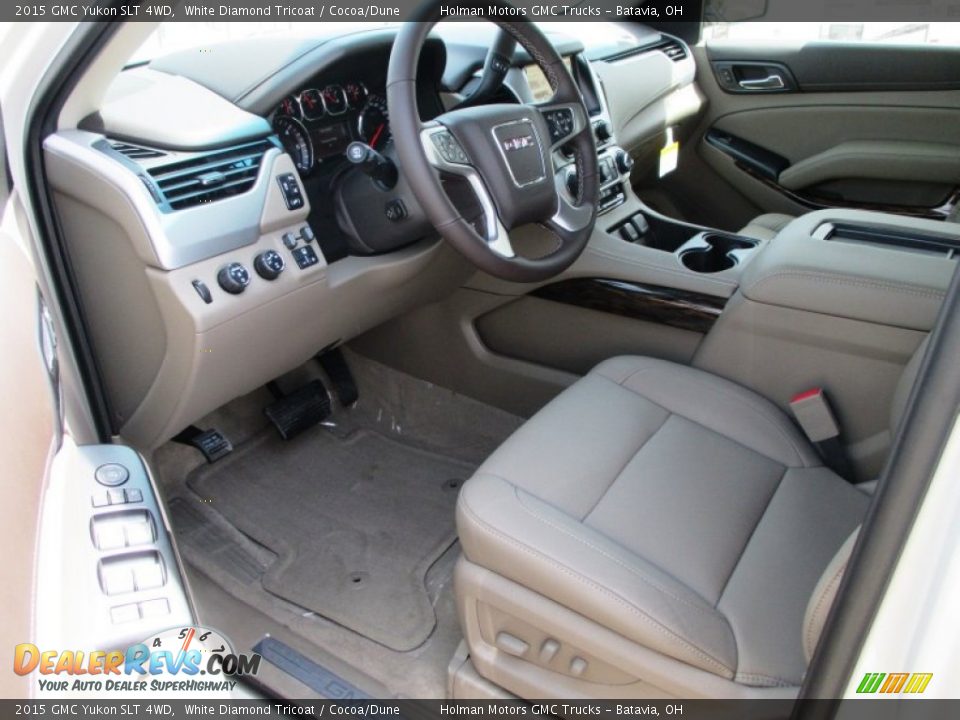 2015 GMC Yukon SLT 4WD White Diamond Tricoat / Cocoa/Dune Photo #5