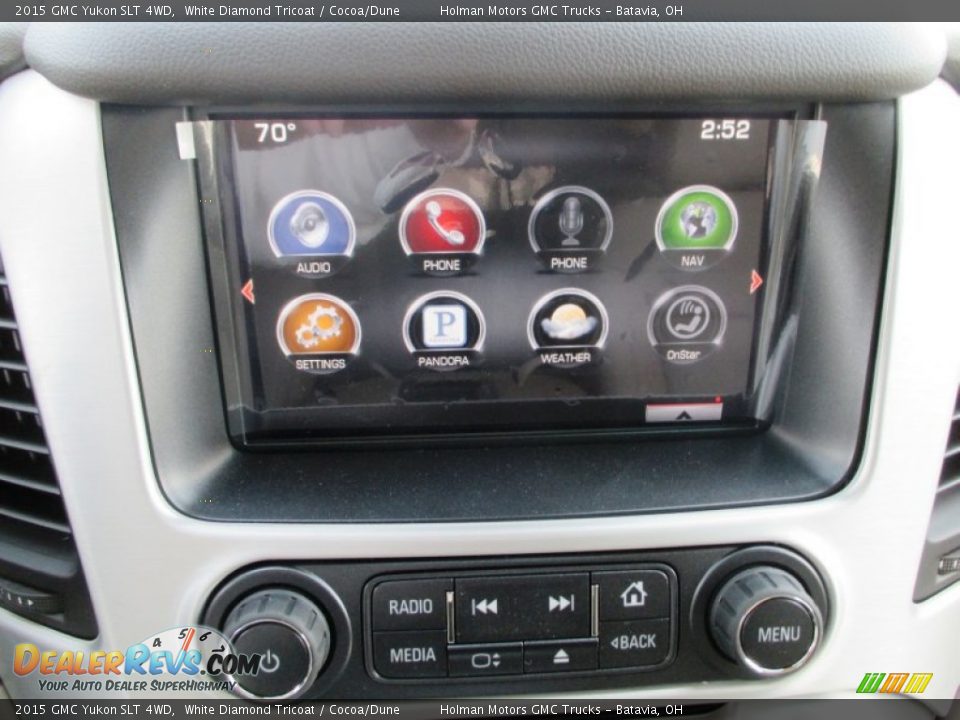 2015 GMC Yukon SLT 4WD White Diamond Tricoat / Cocoa/Dune Photo #7