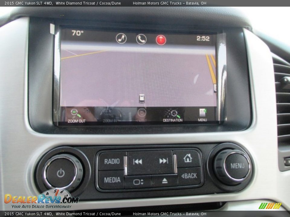 2015 GMC Yukon SLT 4WD White Diamond Tricoat / Cocoa/Dune Photo #8
