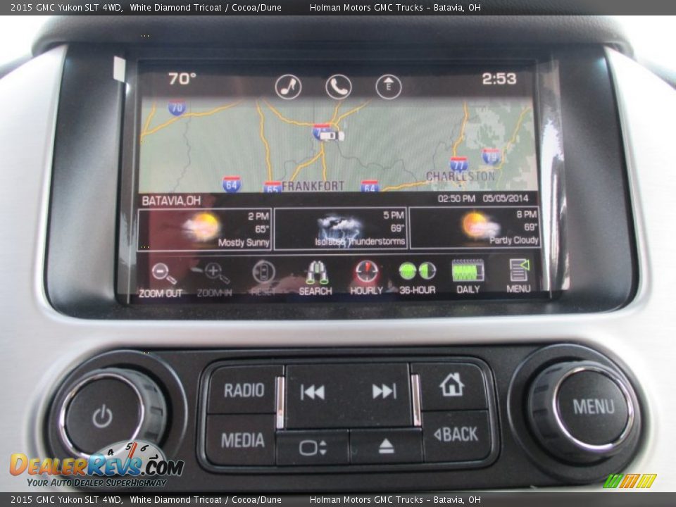 2015 GMC Yukon SLT 4WD White Diamond Tricoat / Cocoa/Dune Photo #10