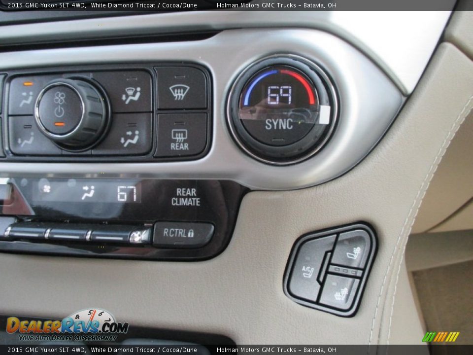 2015 GMC Yukon SLT 4WD White Diamond Tricoat / Cocoa/Dune Photo #13