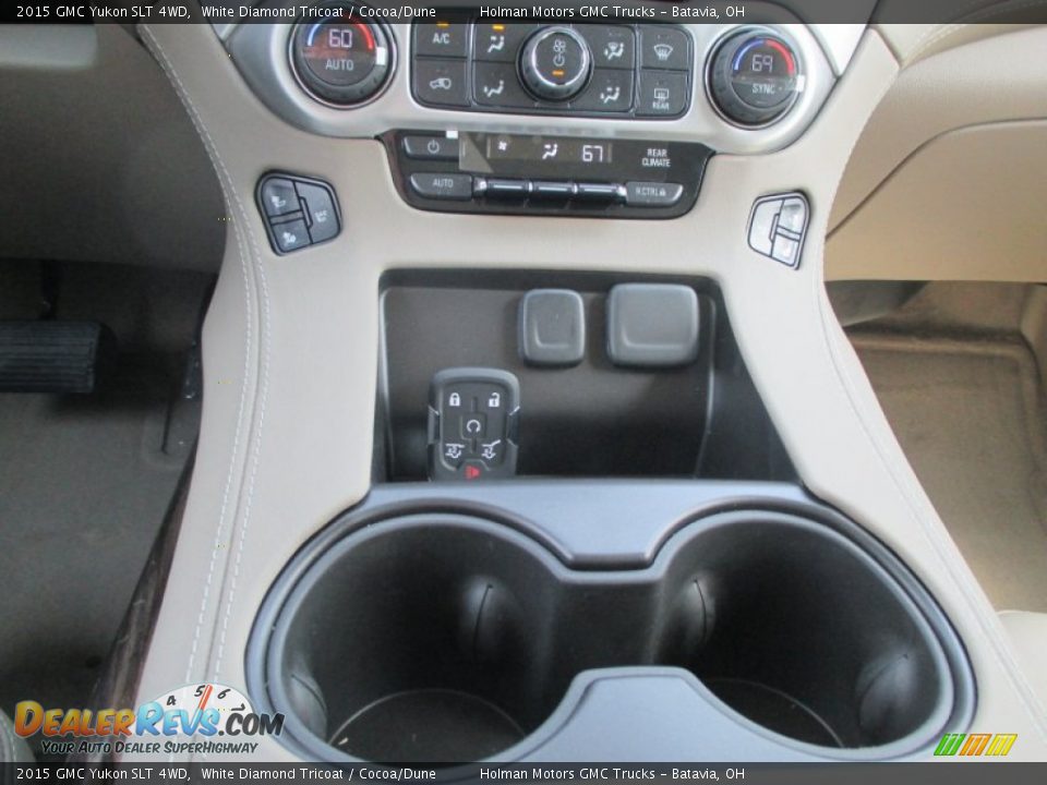 2015 GMC Yukon SLT 4WD White Diamond Tricoat / Cocoa/Dune Photo #15