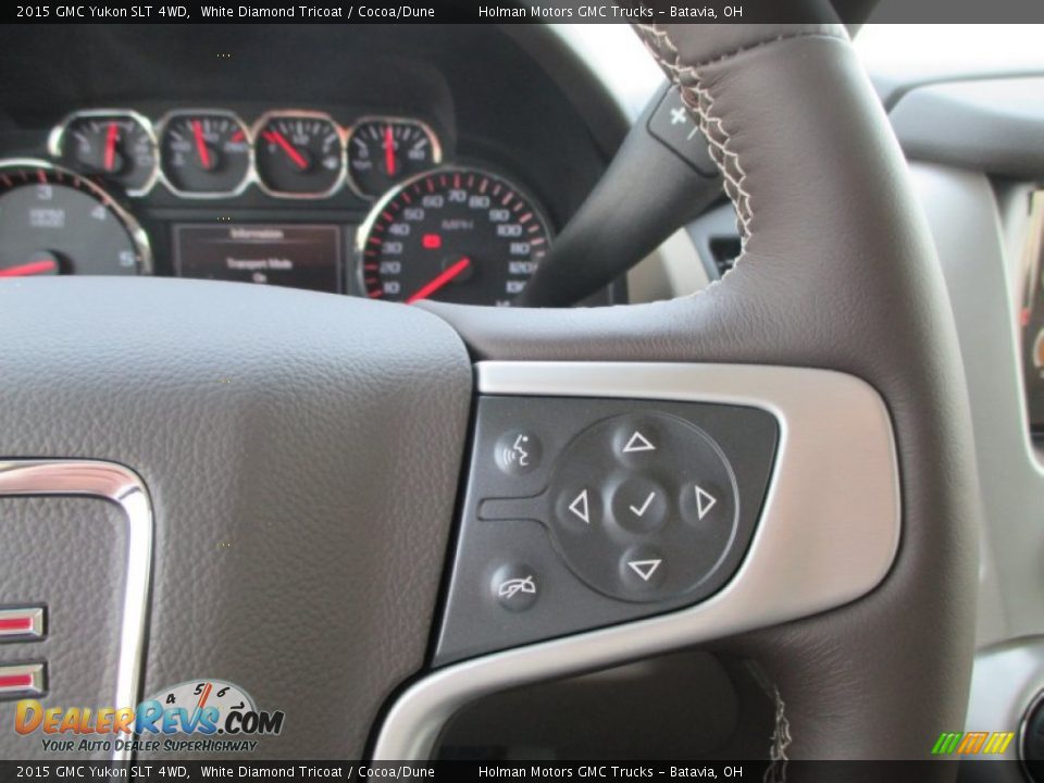 2015 GMC Yukon SLT 4WD White Diamond Tricoat / Cocoa/Dune Photo #17